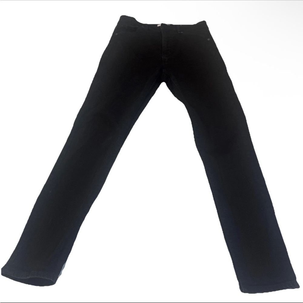 Loft Women's Size 27/4 Super Skinny Jeans Black Cotton Zip Solid Regular